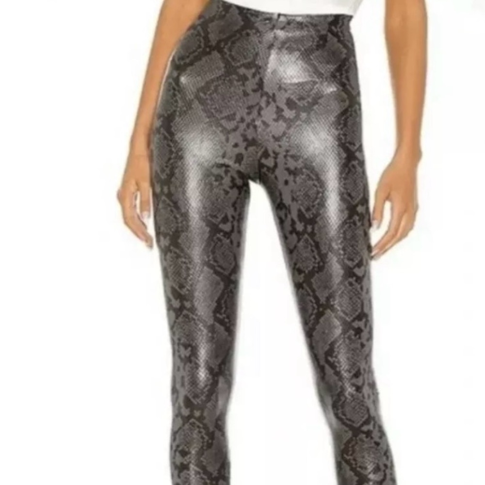7 For All Mankind Snakeskin Faux Leather Legging Halloween-Costume